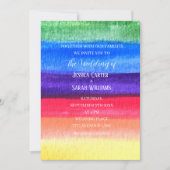 Invitation Gay pride Rainbow Lesbian Mariage LGBT (Devant)