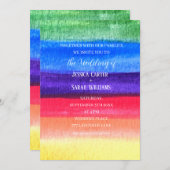 Invitation Gay pride Rainbow Lesbian Mariage LGBT (Devant / Derrière)