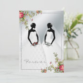 Invitation Gay Silver Mariage damassé (Debout devant)