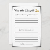 Invitation Gay Wedding shower jeu, Pour le couple (Devant / Derrière)