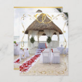 Invitation Gazebo Sur L'Invitation Au Mariage De Plage4 (Devant / Derrière)