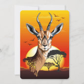 Invitation Gazelle Antelope africaine animal sauvage (Devant)