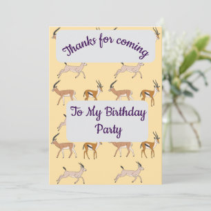 Invitation Gazelles Merci