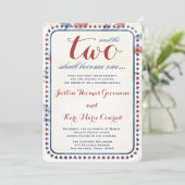 Invitation GC All American Red White Blue Mariage Ivitation (Debout devant)