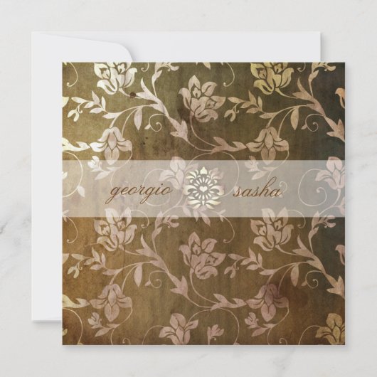 Invitation GC| Bénie florale Brown Vintage (Devant)