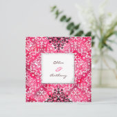 Invitation GC| Changer le Damas Vintage| Rose délicieux (Debout devant)