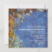 Invitation GC| Damas ravidement rustique| Fleur (Dos)
