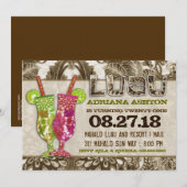 Invitation GC Hawaiian Cocktails Sandy Brown (Devant / Derrière)