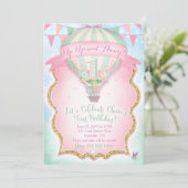 Invitation GC Hot Air Balloon Premier anniversaire Claire (Debout devant)