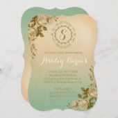 Invitation GC In Loever Forever in Love Rose Turquoise Ombre (Devant / Derrière)