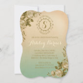 Invitation GC In Loever Forever in Love Rose Turquoise Ombre (Devant)