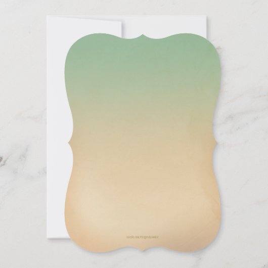 Invitation GC In Loever Forever in Love Rose Turquoise Ombre (Dos)