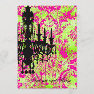 Invitation GC Jolie Chandelier chaud Lime Damas