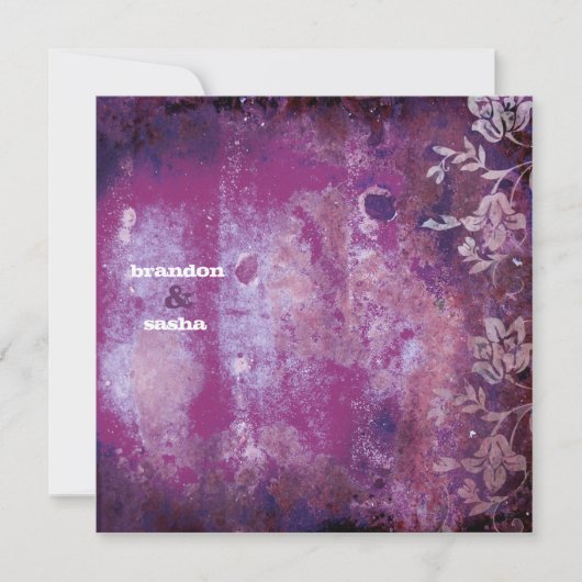 Invitation GC| Lisiblement rustique| Plum (Devant)