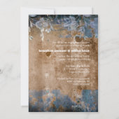 Invitation GC| Lusciquement rustique avec fleur| Métallique d (Dos)