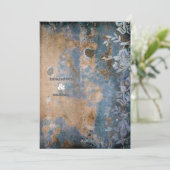 Invitation GC| Lusciquement rustique avec fleur| Métallique d (Debout devant)