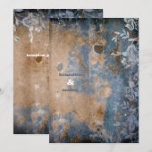 Invitation GC| Lusciquement rustique avec fleur| Métallique d (Devant / Derrière)