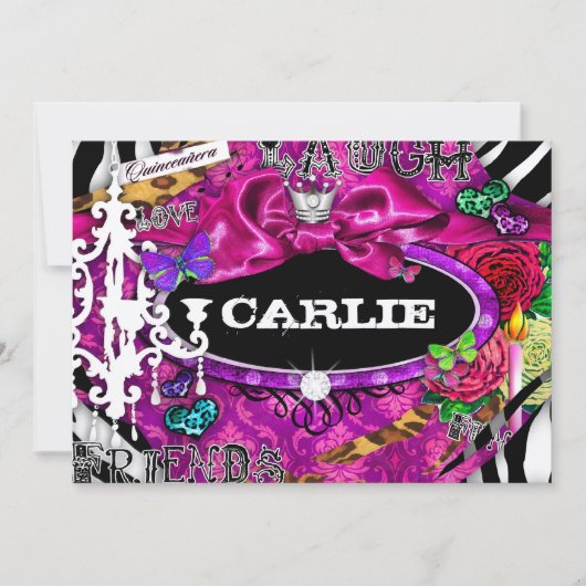 Invitation GC| Miss Fun n' Fancy Stuff Quinceañera Metallic (Devant)