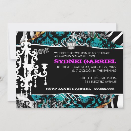 Invitation GC | Miss Fun n' Fancy Stuff Ultimate Bleu (Dos)