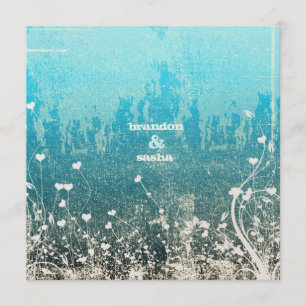 Invitation GC Rêves doux en turquoise Papier métallique