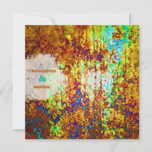 Invitation GC| Trésor caché| Fleurs sans fil (Devant)