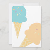 Invitation Géant Crème de glace cônes de sexe Révéler Lui ou  (Dos)