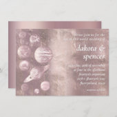Invitation Geek Chic Mariage | Planètes Roses Brutes Mauves D (Devant / Derrière)