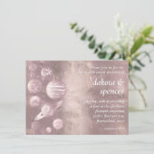 Invitation Geek Chic Mariage | Planètes Roses Brutes Mauves D (Debout devant)