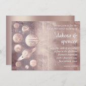 Invitation Geek Chic Mariage | Système solaire or Rose cuivre (Devant / Derrière)