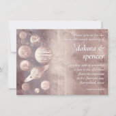 Invitation Geek Chic Mariage | Système solaire or Rose cuivre (Devant)