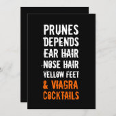 Invitation Geezer à la fête du 30e anniversaire (Devant / Derrière)