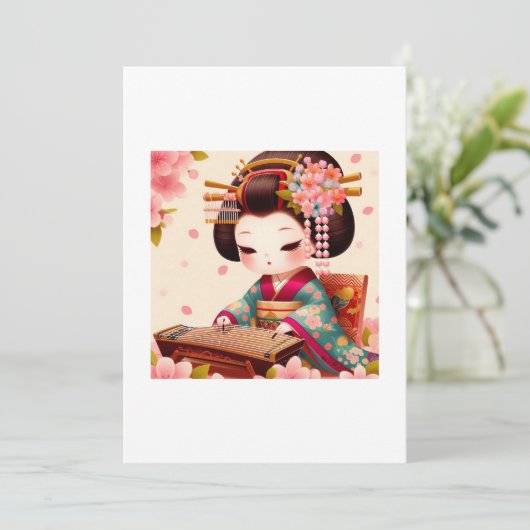 Invitation geisha adorable (Debout devant)