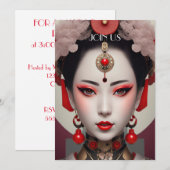 Invitation Geisha contemplative (Devant / Derrière)