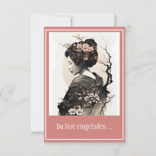 Invitation Geisha japonaise gracieuse - 