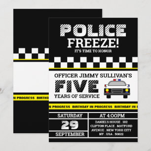 Invitation Gèle ! Parti d'anniversaire de l'officier de polic