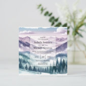 Invitation Gelée de Lavande dans le Mariage de Brume Alpine (Debout devant)