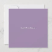Invitation Gelée de Lavande dans le Mariage de Brume Alpine (Dos)