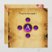 Invitation Gem cross 1ère sainte communion / Christening viol (Devant / Derrière)