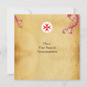 Invitation Gem cross 1ère sainte communion / Christening viol (Dos)