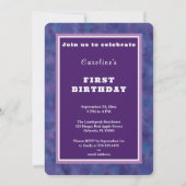 Invitation Gemini 1st Birthday Photo Impressionist Gold (Dos)