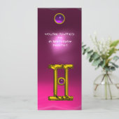 Invitation GEMINI ALEXANDRITE, améthyste jaune vif rouge rose (Debout devant)