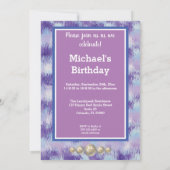 Invitation Gemini premier anniversaire Gold, ballons et photo (Dos)