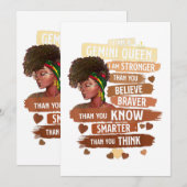 Invitation Gemini Queen Sweet As Candy Anniversaire Cadeau Po (Devant / Derrière)