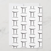 Invitation GEMINI Zodiaque Astrologie Fête d'anniversaire mai (Dos)