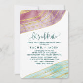 Invitation Gemme à rayures | Mauve Fêtons ça (Devant)