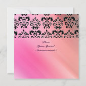 Invitation GEMME DE DAMAS MONOGRAMME soie violette bleue (Dos)