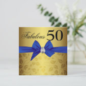 Invitation Gemme ornementale cinquante fabuleux d'arc d'or (Debout devant)