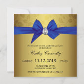 Invitation Gemme ornementale cinquante fabuleux d'arc d'or (Dos)