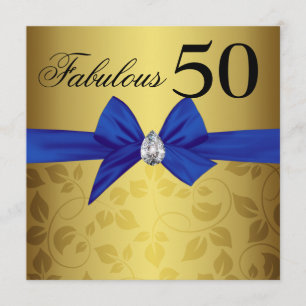 Invitation Gemme ornementale cinquante fabuleux d'arc d'or