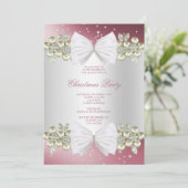 Invitation Gemmes Classy & Bow Pink Noël (Debout devant)